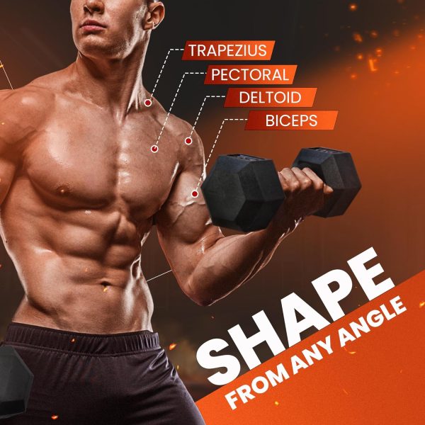Yes4All Chrome Grip Encased Hex Dumbbells – Hand Weights Wit...