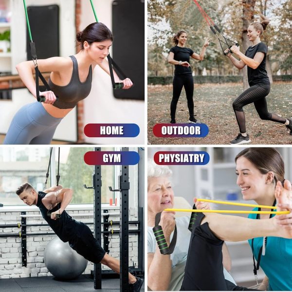 Exercise Resistance Bands with Handles for Working Out, 150/...