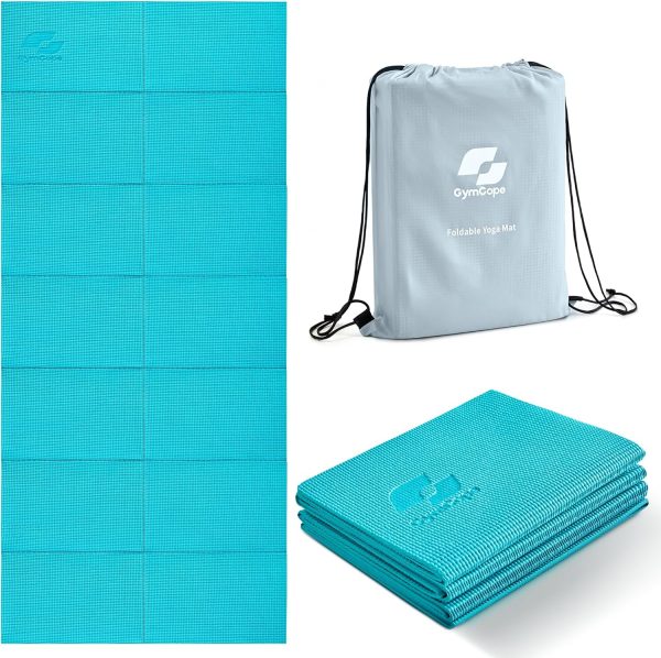 Foldable Yoga Mat for Home Workout & Travel, 4mm/2mm Thick T...