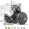 PROIRON 44Lbs Cast Iron Adjustable Dumbbell Set Hand Weight ...