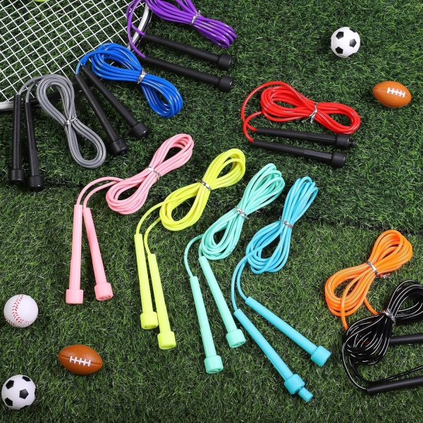 Aodaer PVC Skipping Rope Adjustable Jump Rope for Kids Multi...