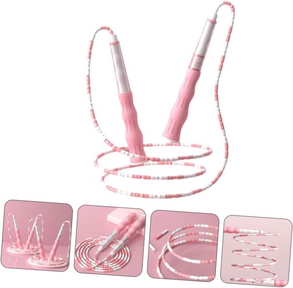 Skipping Rope Gym Bench Adjustable Jumping Jump Rope Ropeles...