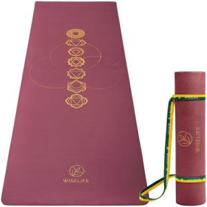Wiselife 7 Chakra Printed Yoga Mat, 6MM Thick, Anti-Slip, Ex...