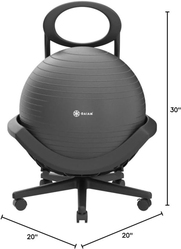 Gaiam Ultimate Balance Ball Chair (Standard or Swivel Base O...