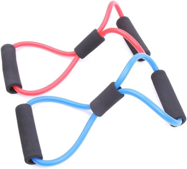 8 Chest Expander Resistance Cables Rack Gym Arm Strength Bar...