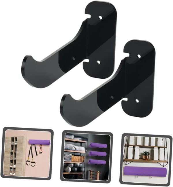 Toddmomy 4sets Yoga Mat Holder Yoga Towel Hanger Hooks Yoga ...