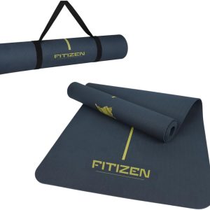Center Alignment Yoga Mat, Thick, Non-Slip, Large Exercise M...