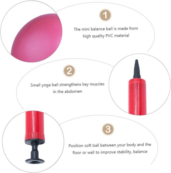 1 Set Pilates Auxiliary Yoga Ball Physical Torque Gym Kickba...