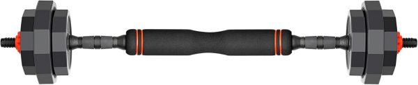 AmStaff 3-in-1 Adjustable Dumbbell, Kettlebell, Barbell Set,...