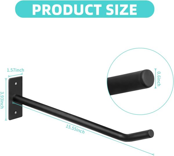 Metal Exercise Ball Holder Wall Mount(Set of 2),Black Yoga B...