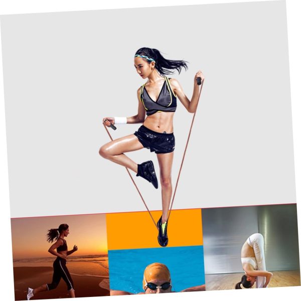 1pcs Exercise Jump Rope Pull up Bar Training Beaded Jump Rop...