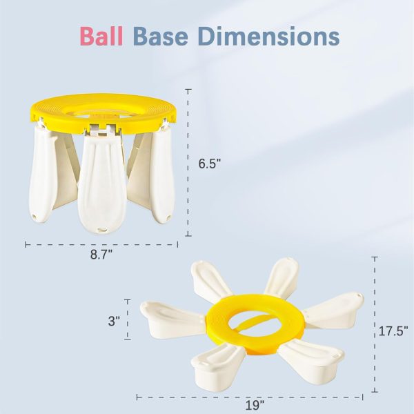 Exercise Ball, Daisy Shaped Yoga Ball Base with Resistance B...