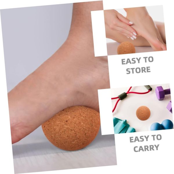 Sosoport High-Density Cork Yoga Ball Non-Shedding Fascia Bal...