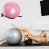 Metal Exercise Ball Holder Wall Mount(Set of 2),Black Yoga B...