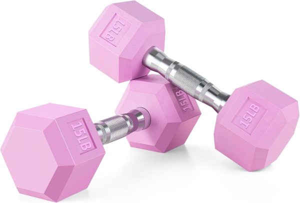 Portzon Weights Dumbbells Pink Colors Compatible with Set of...