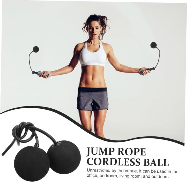 1 Pair Skipping Rope Replacement Ball Jump Rope Mat Beaded J...