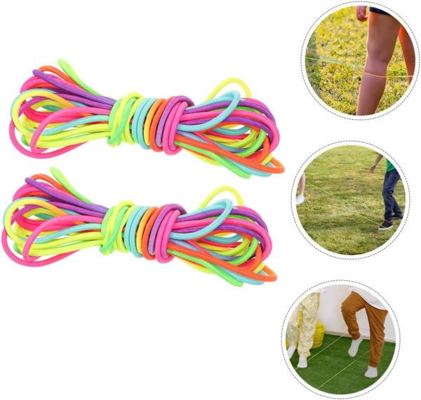2pcs Rubber Band Jump Rope for Battle Rope Weighted Jump Rop...