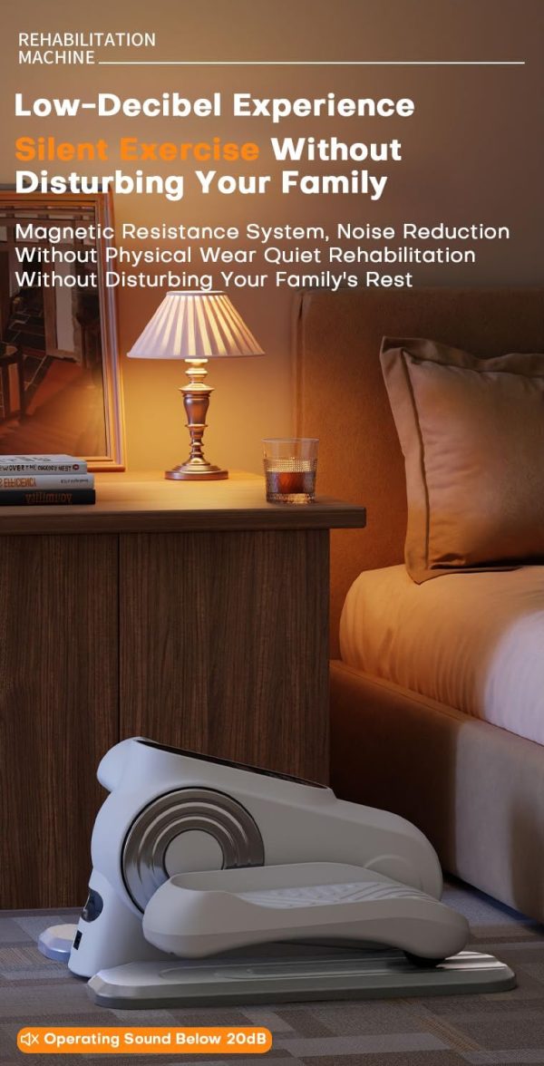 Quiet Electric Under Desk Elliptical Machine – Portable 12-S...