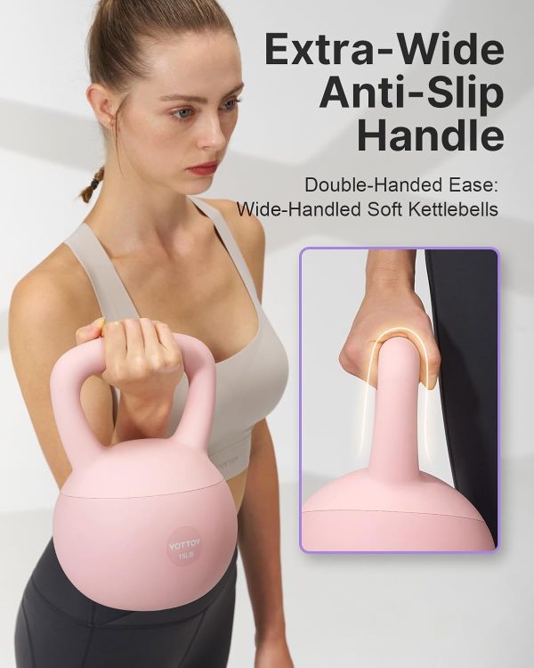 YOTTOY Soft Kettlebell,Kettlebell Anti-Slip Grip Weight for ...
