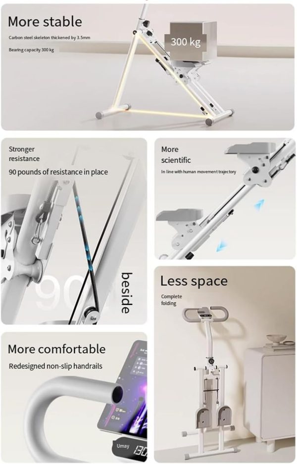 Multi-Functional Home Climbing Machine, Silent Indoor Steppe...