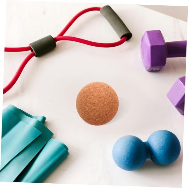 Sosoport High-Density Cork Yoga Ball Non-Shedding Fascia Bal...