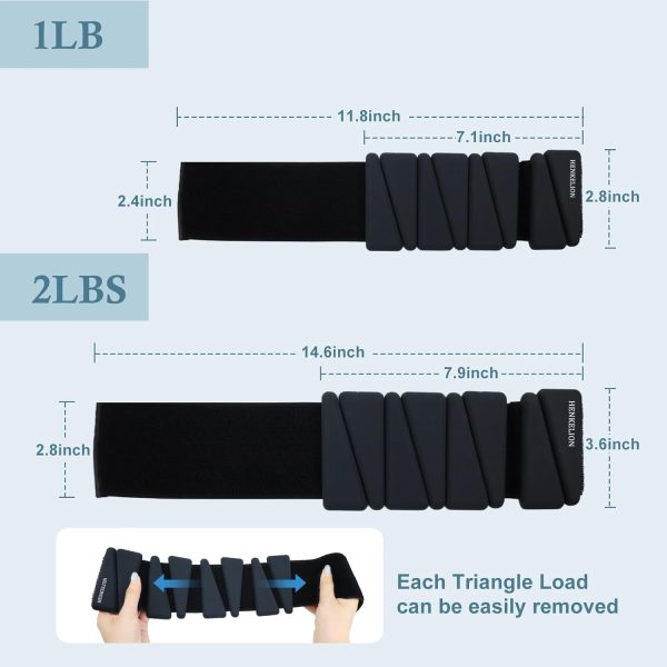 Henkelion 1 Pair 1 2 Lbs Adjustable Silicone Ankle Weights F...