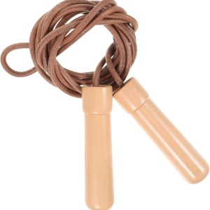 Jump Rope Fitness Skipping Rope Leather Fitness Jump Rope Wo...