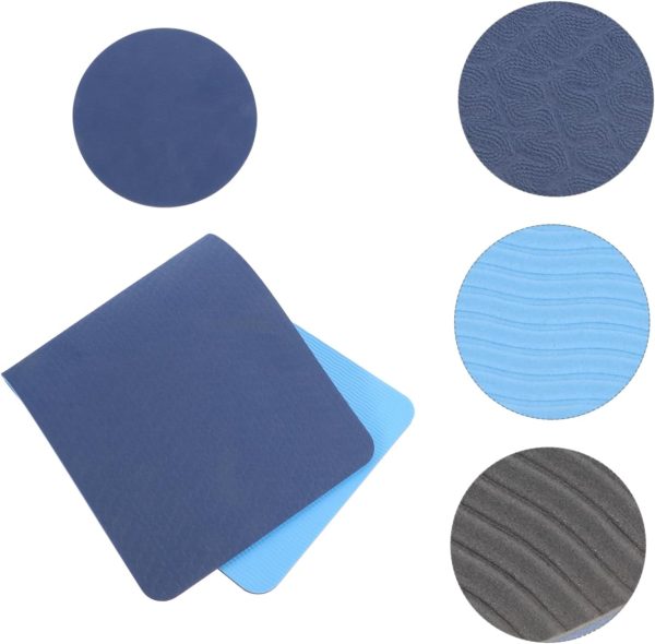4pcs Tpe Yoga Mat Yoga Mats Pads Wheel Workout Gym Cushion S...