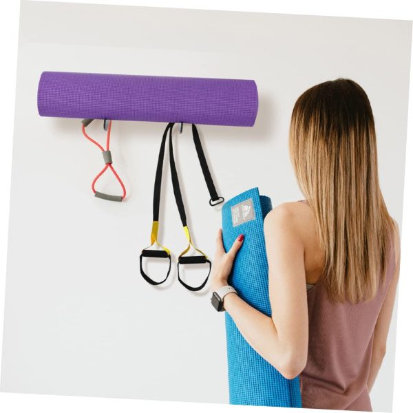 Toddmomy 4sets Yoga Mat Holder Yoga Towel Hanger Hooks Yoga ...