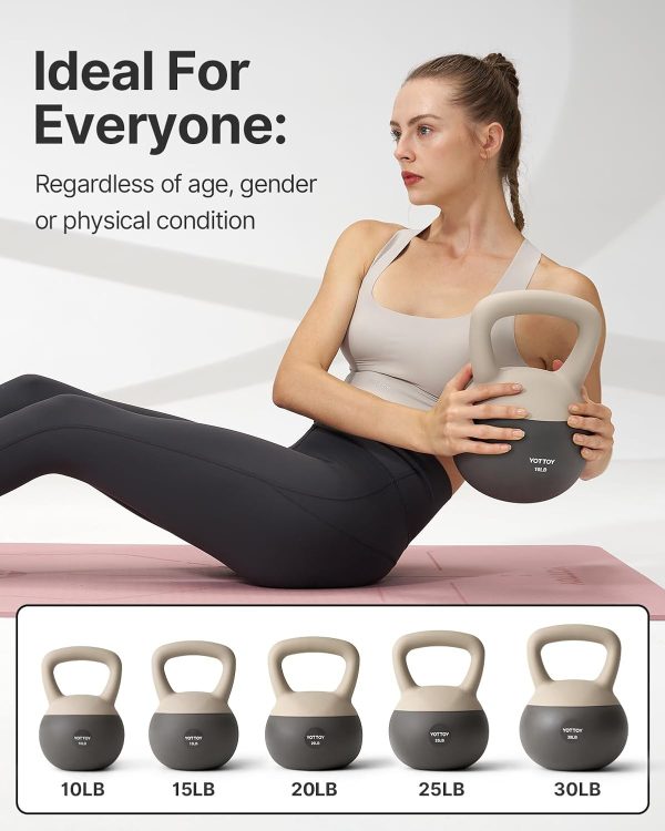 YOTTOY Soft Kettlebell, Set for Strength Training Kettlebell...