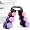 LIONSCOOL Set of 2 Neoprene Coated Dumbbell Hand Weights, An...