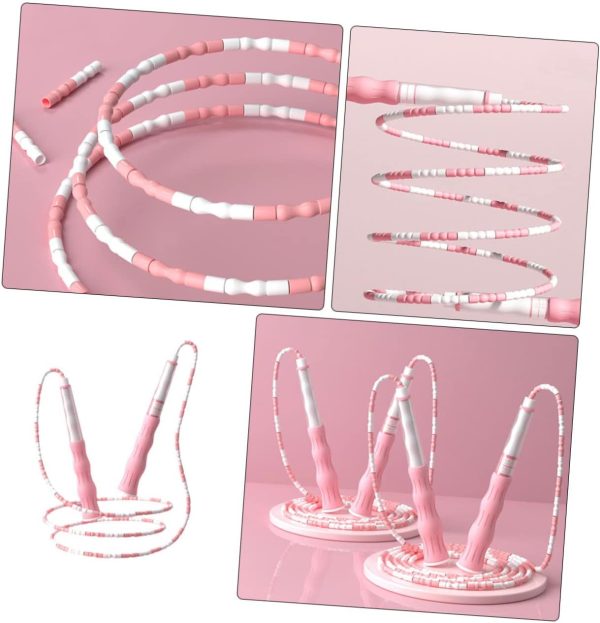Skipping Rope Gym Bench Adjustable Jumping Jump Rope Ropeles...