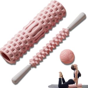 3-in-1 Foam Roller Set for Deep Tissue Massage, Point Back F...