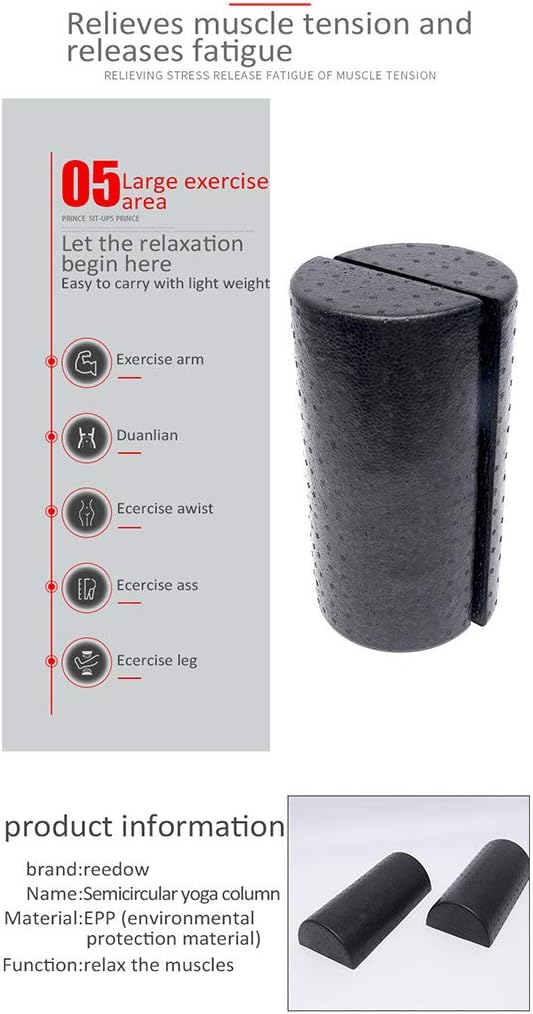 Yoga Foam Roller Half-Round Home Gym Exercise Foam Rollers P...