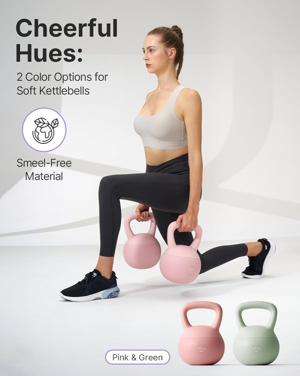 YOTTOY Soft Kettlebell,Kettlebell Anti-Slip Grip Weight for ...