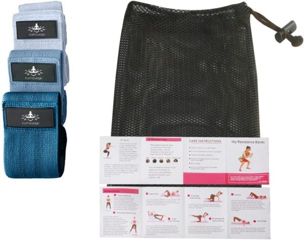 Hatha Yoga Large Resistance Band,14.5" x3.15",Fabric Exercis...
