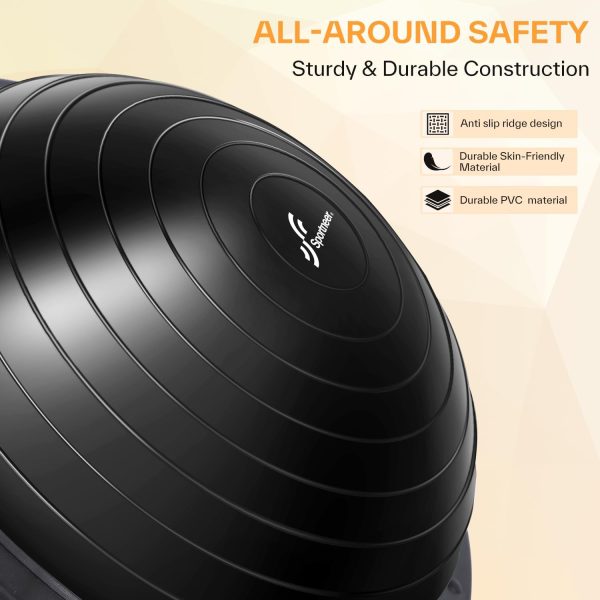 Sportneer Balance Ball Trainer with Resistance Bands and Pum...