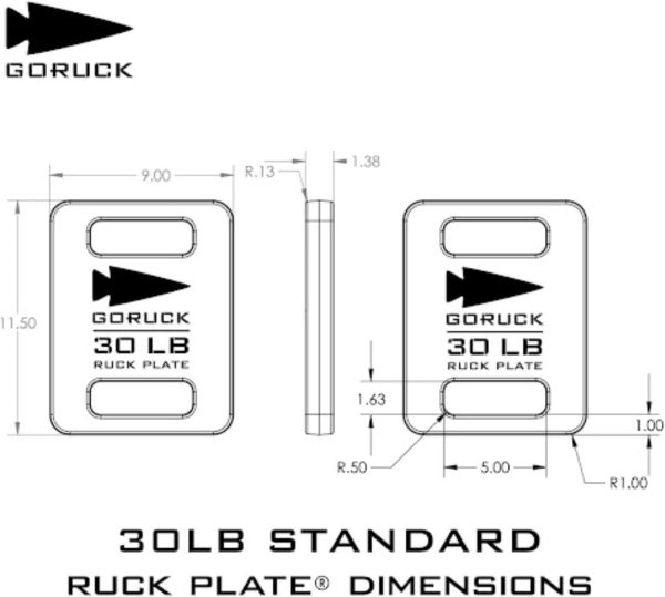 GORUCK Ruck Plates, Available in 20LBS and 30LBS