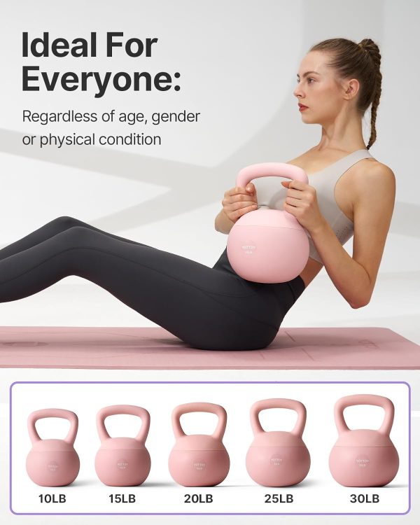 YOTTOY Soft Kettlebell,Kettlebell Anti-Slip Grip Weight for ...