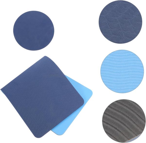 4pcs Tpe Yoga Mat Stretching Mat Wheel Yoga Mats Gym Tri Fol...