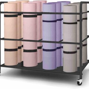 Yoga Mat Storage Rack Basket Workout Equipment Home Gym Stor...