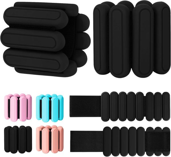 Adjustable Wrist & Ankle Weights Set of 2(1Lbs Each), Premiu...