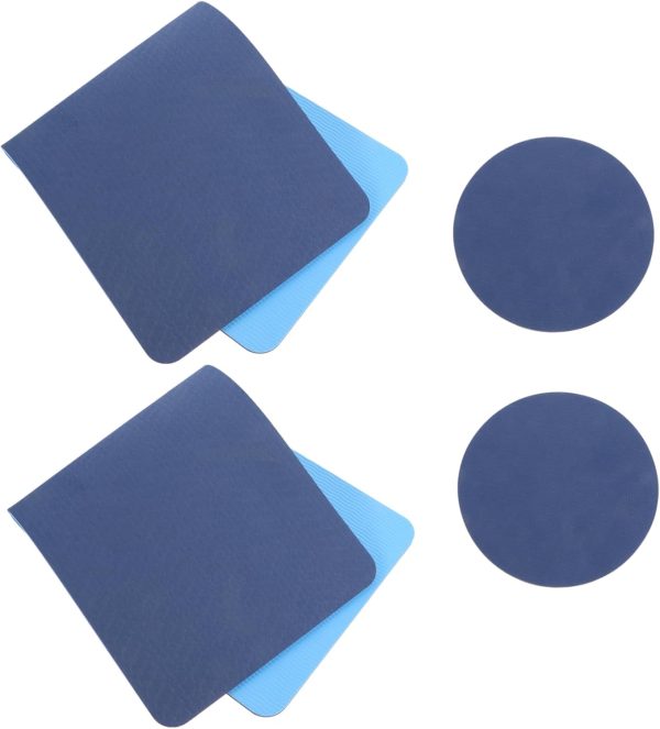 4pcs Tpe Yoga Mat Wheel Stretching Mat Mats Workout Cushion ...