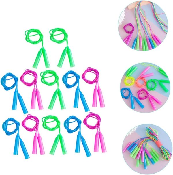 12pcs Color Skipping Rope Speed Rope Adjustable Weighted Jum...