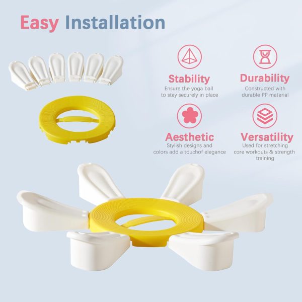 Exercise Ball, Daisy Shaped Yoga Ball Base with Resistance B...