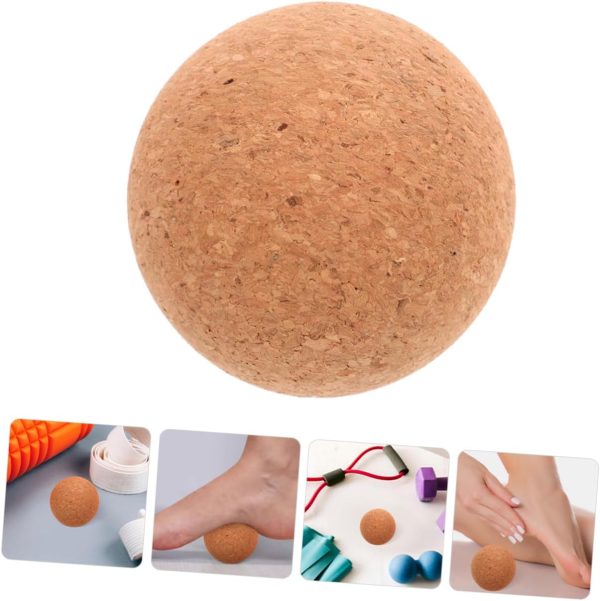 Sosoport High-Density Cork Yoga Ball Non-Shedding Fascia Bal...
