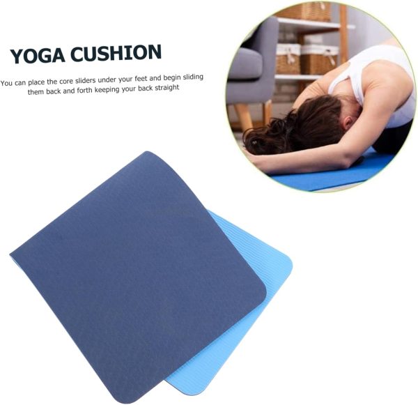 4pcs Tpe Yoga Mat Wheel Workout Stretching Mat Pads Yoga Mat...