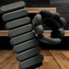 Black Wrist Ankle Weights for Women Men, 2pcs Adjustable Sil...