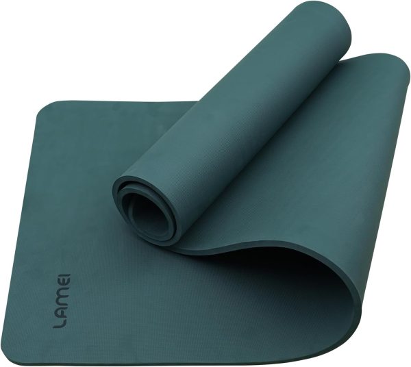 10mm Yoga Mat with Strap – Extra Thick POE Yoga Mat 1cm, Non...