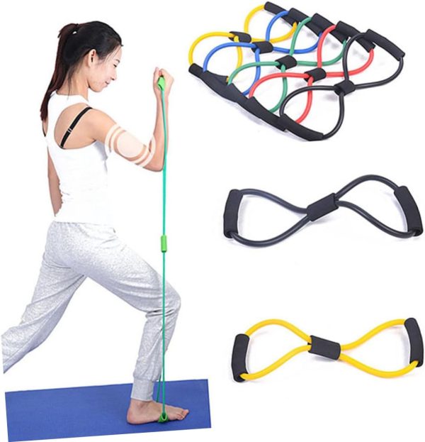 Chest Expander Spring Foot Pedal Resistance Band Exercises f...